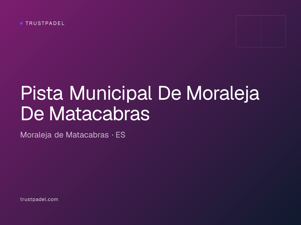 Pista Municipal De Moraleja De Matacabras padel club
