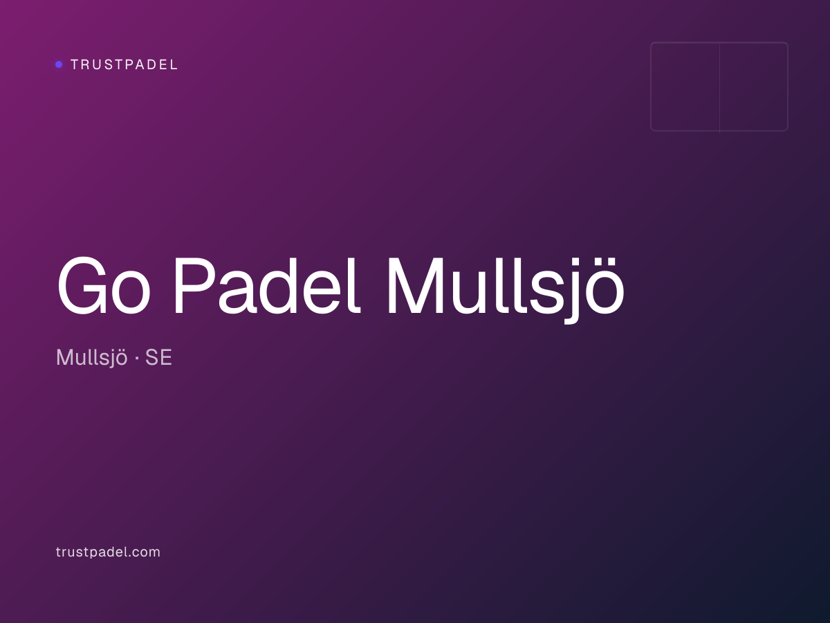 Go Padel Mullsjö padel club