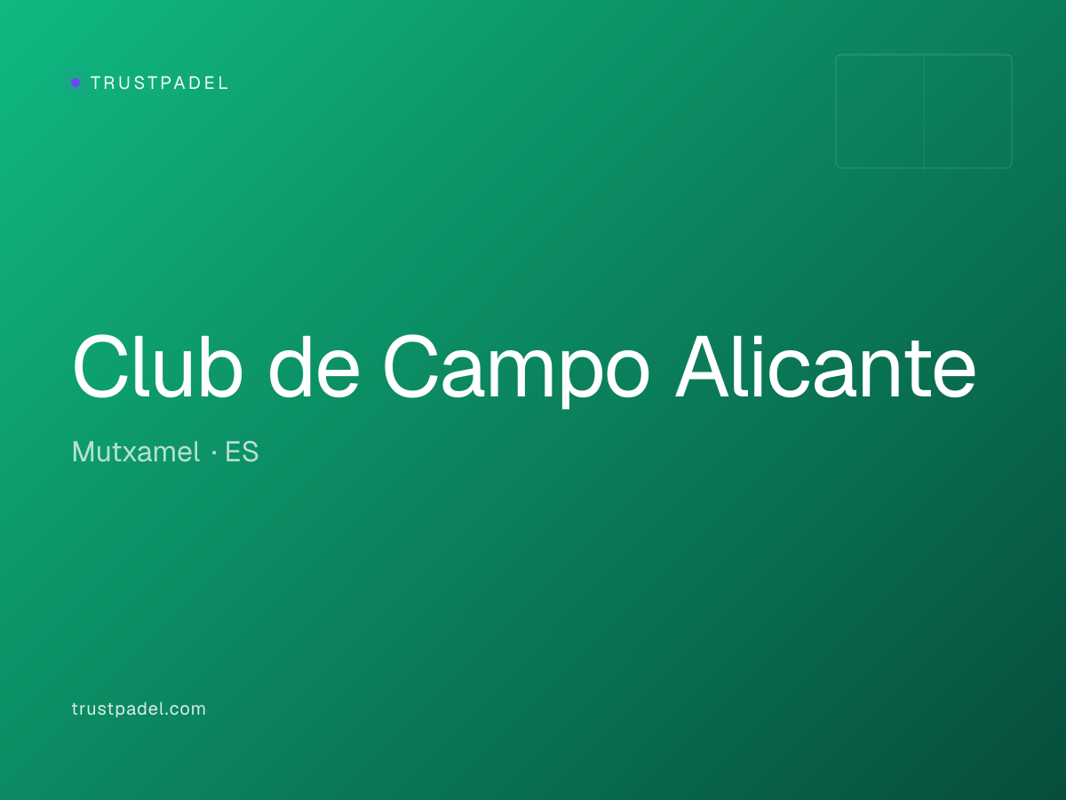 Club de Campo Alicante padel club