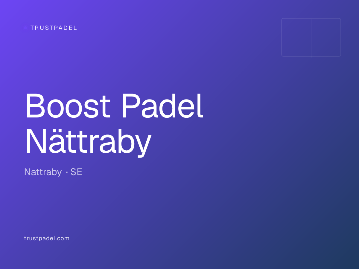 Boost Padel Nättraby padel club