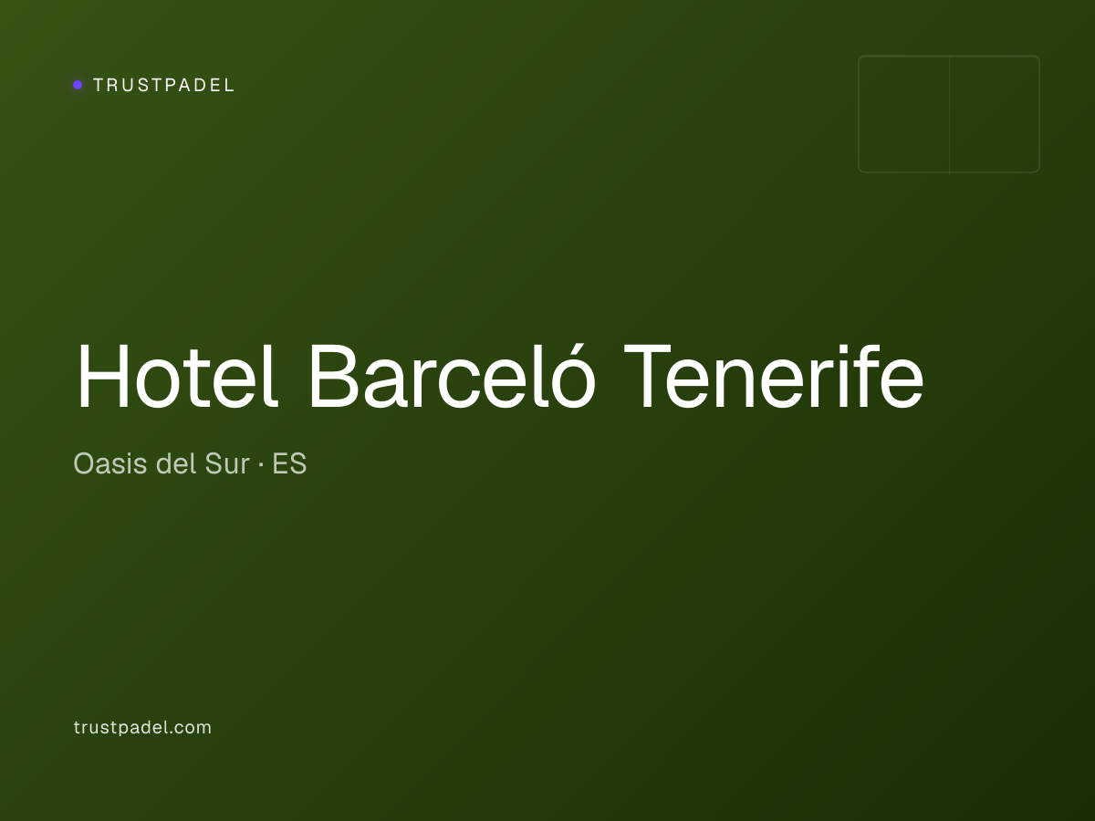 Hotel Barceló Tenerife padel club