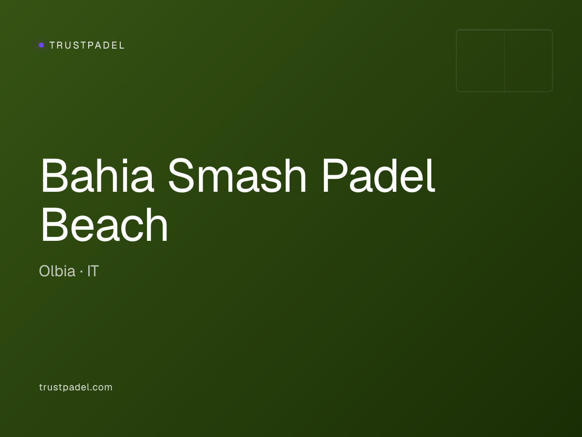 Bahia Smash Padel Beach padel club