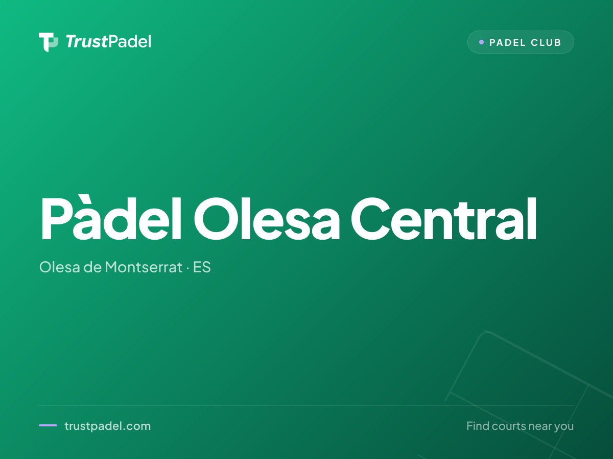 Pàdel Olesa Central padel club