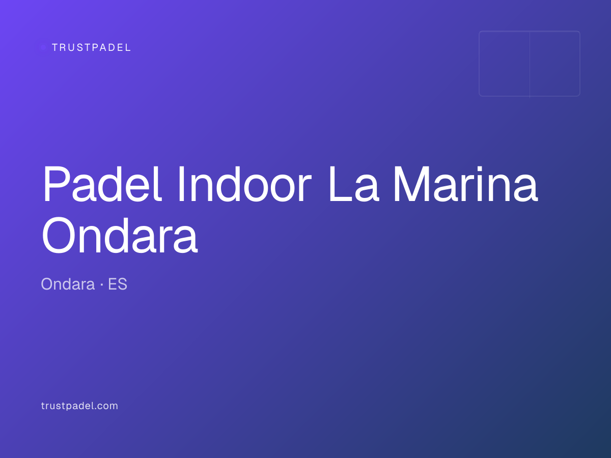 Padel Indoor La Marina Ondara padel club
