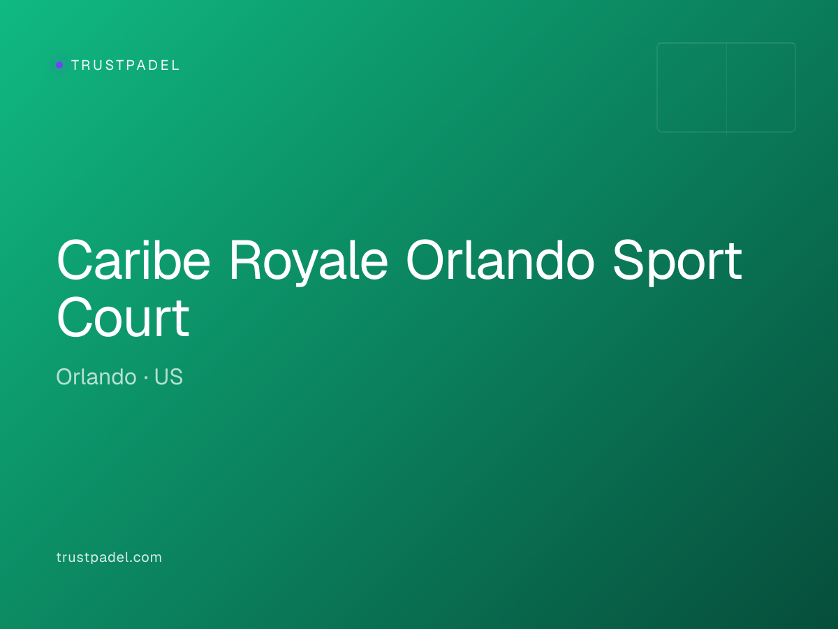 Caribe Royale Orlando Sport Court padel club