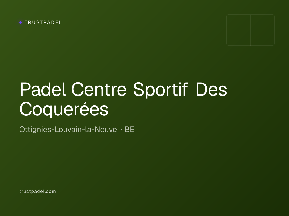 Padel Centre Sportif Des Coquerées padel club