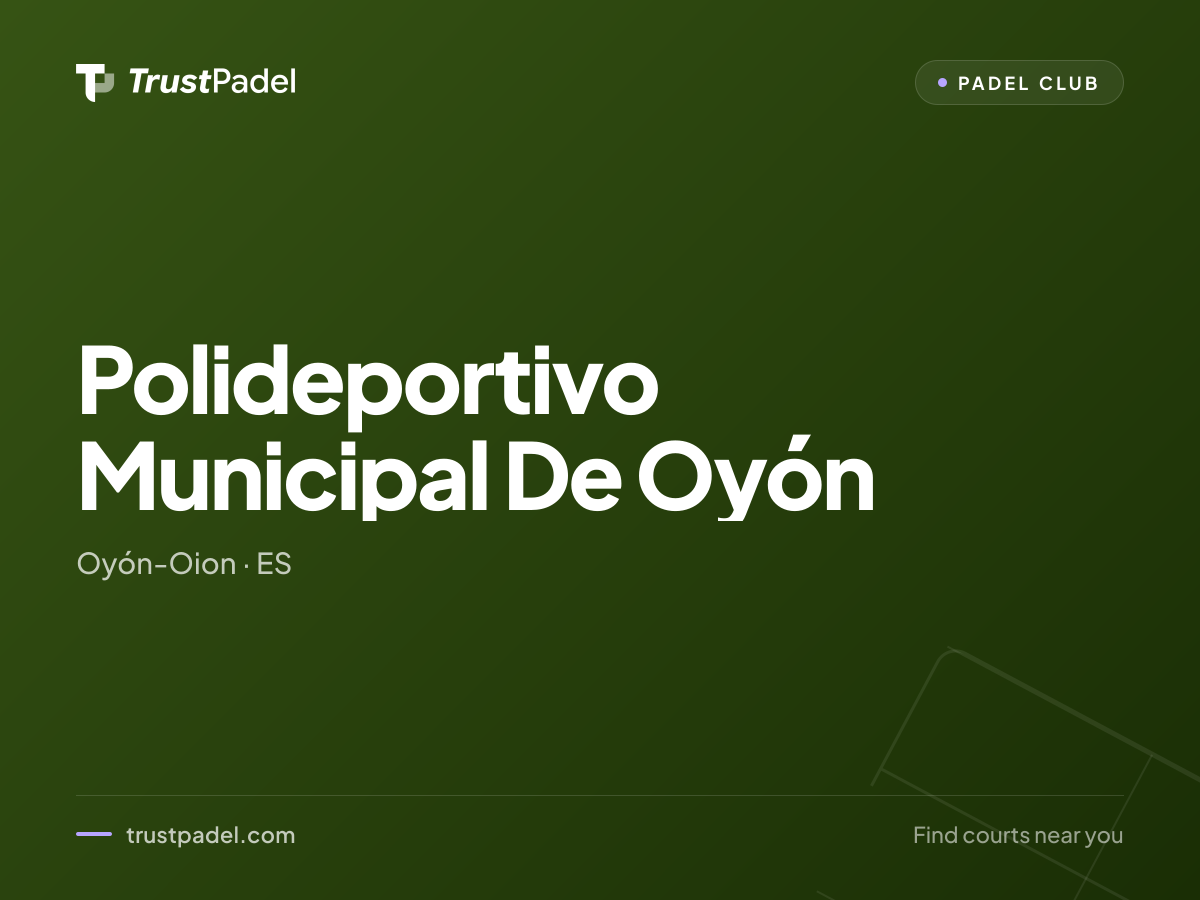 Polideportivo Municipal De Oyón padel club