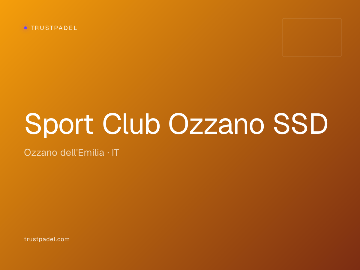 Sport Club Ozzano SSD padel club
