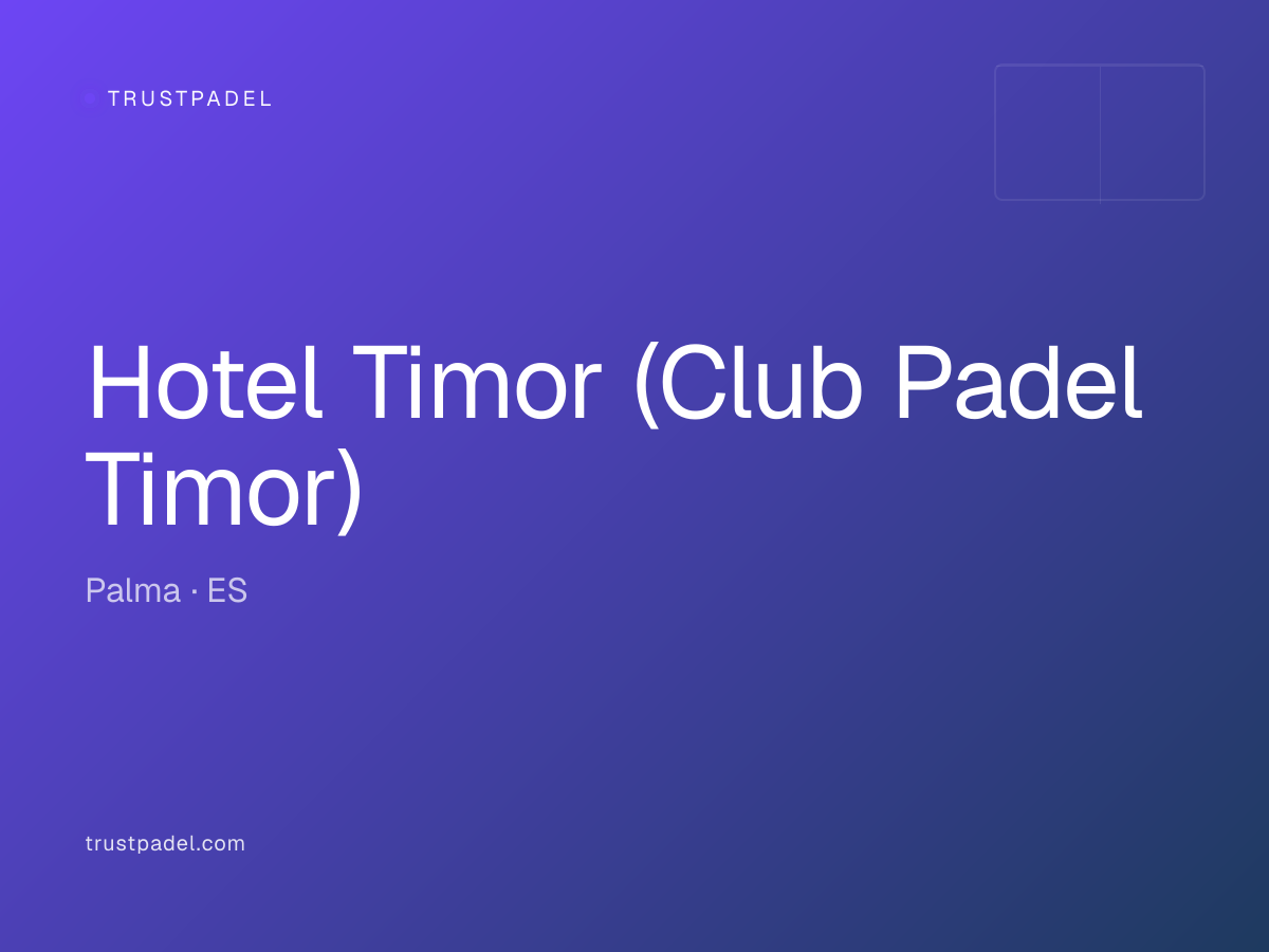 Hotel Timor (Club Padel Timor) padel club