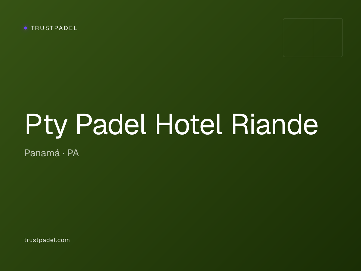 Pty Padel Hotel Riande padel club