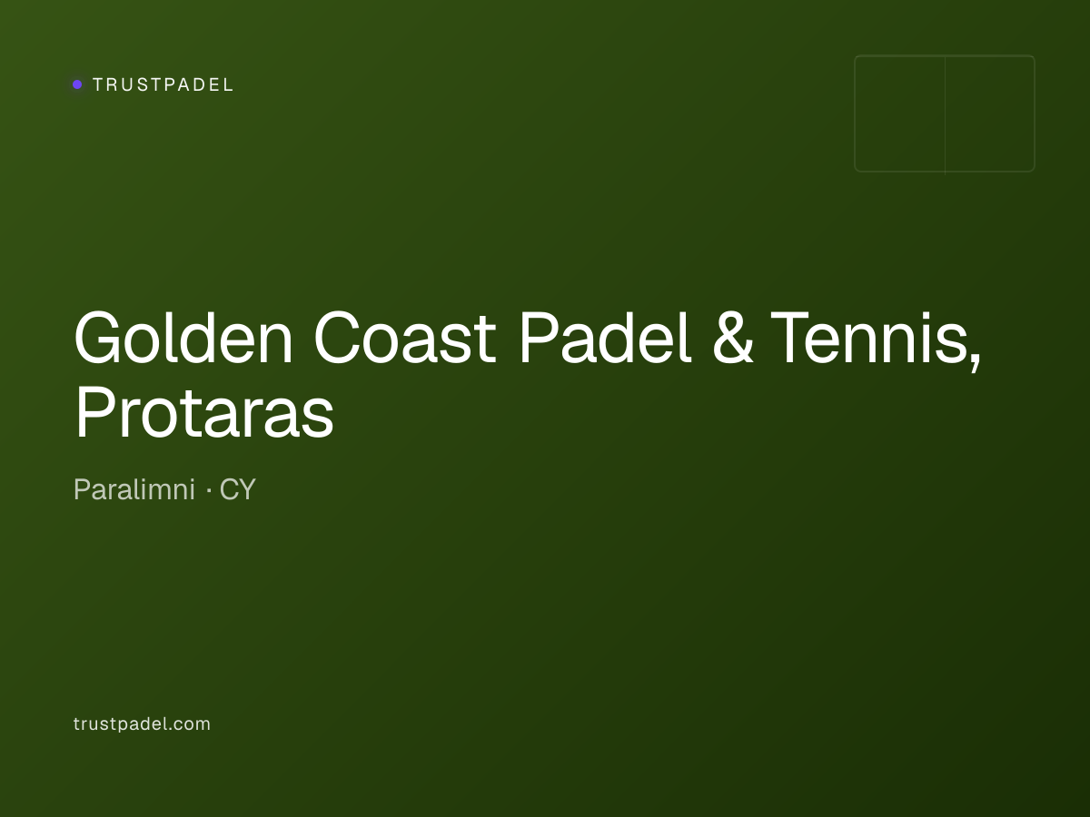 Golden Coast Padel & Tennis, Protaras padel club