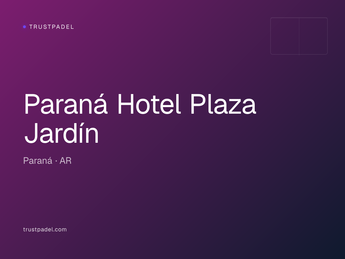 Paraná Hotel Plaza Jardín padel club