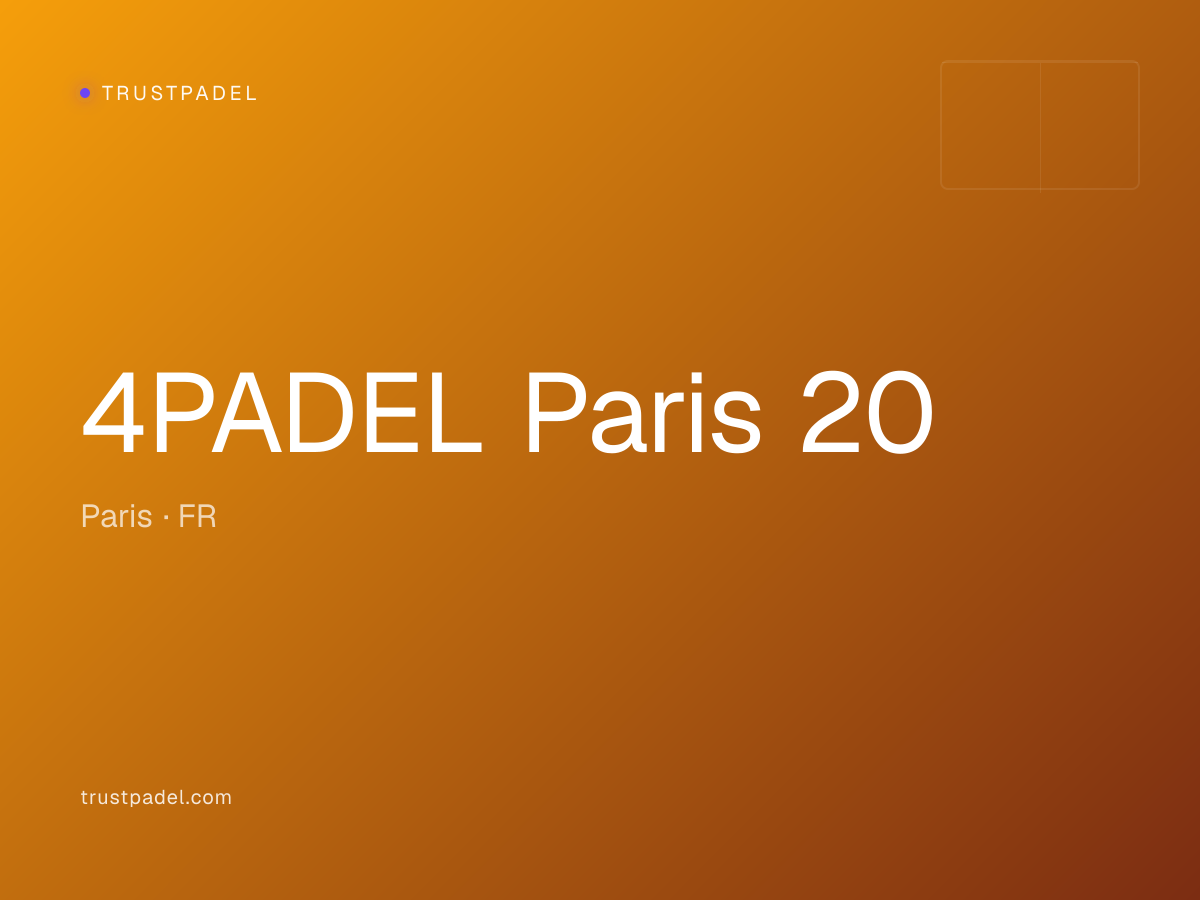 4PADEL Paris 20 padel club