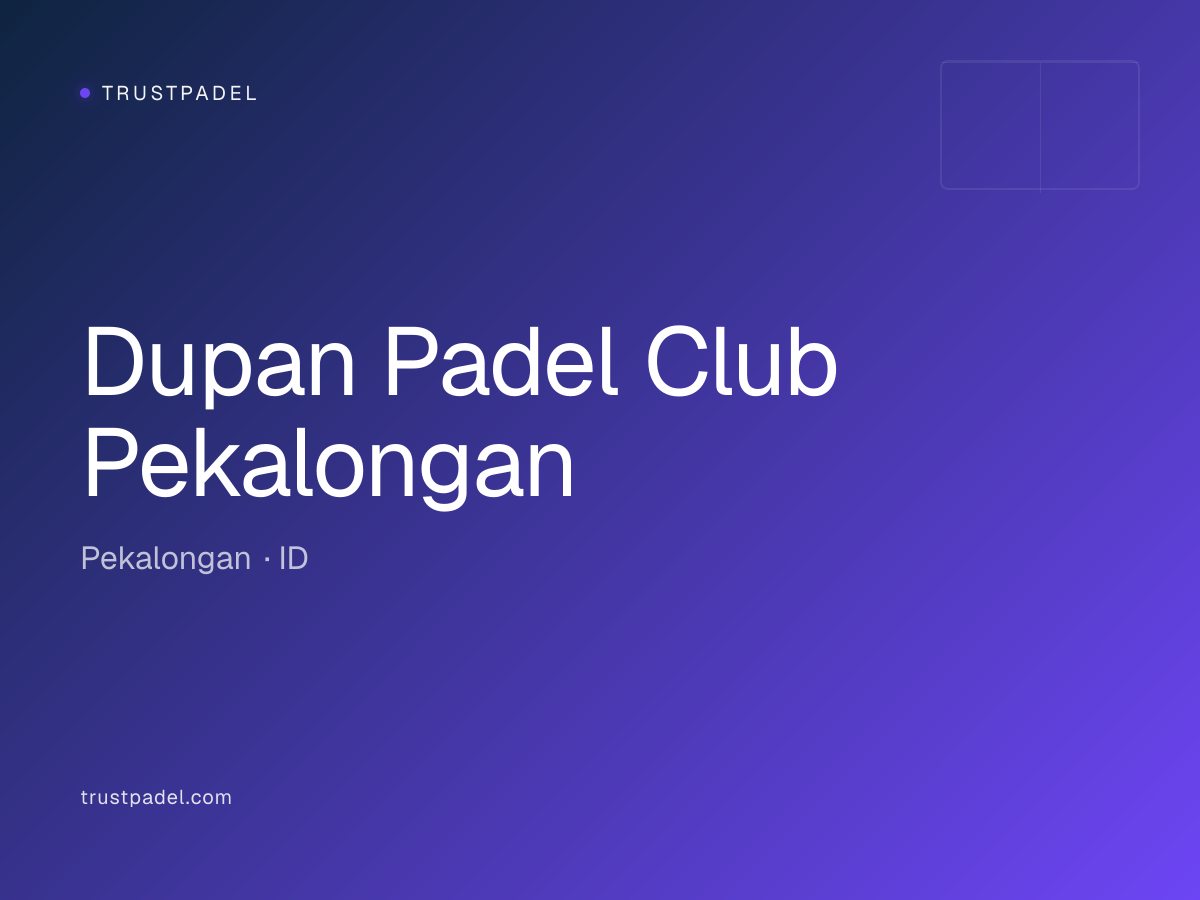 Dupan Padel Club Pekalongan padel club