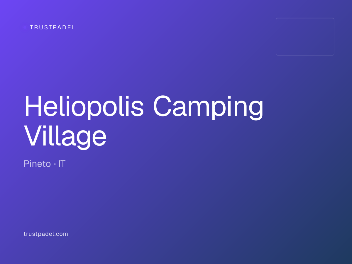 Heliopolis Camping Village padel club