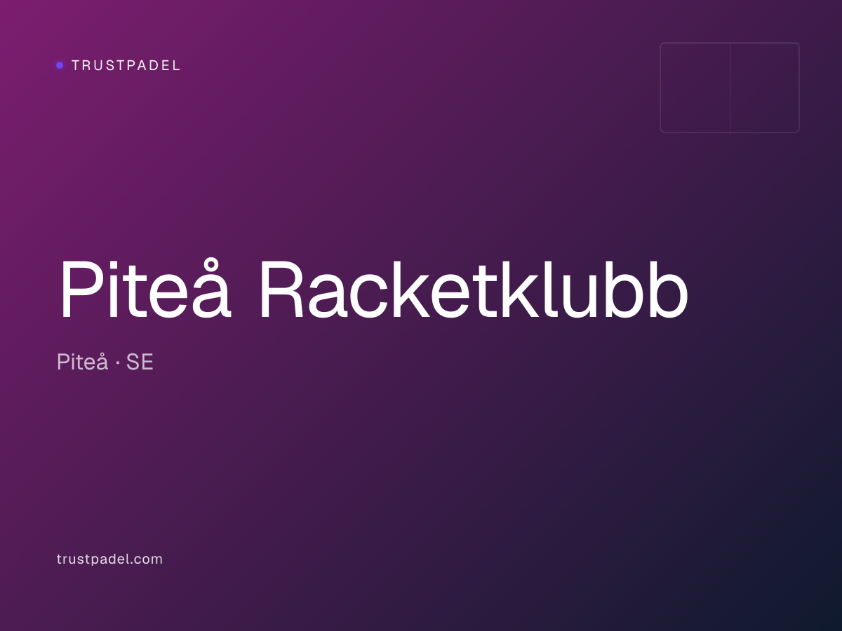 Piteå Racketklubb padel club