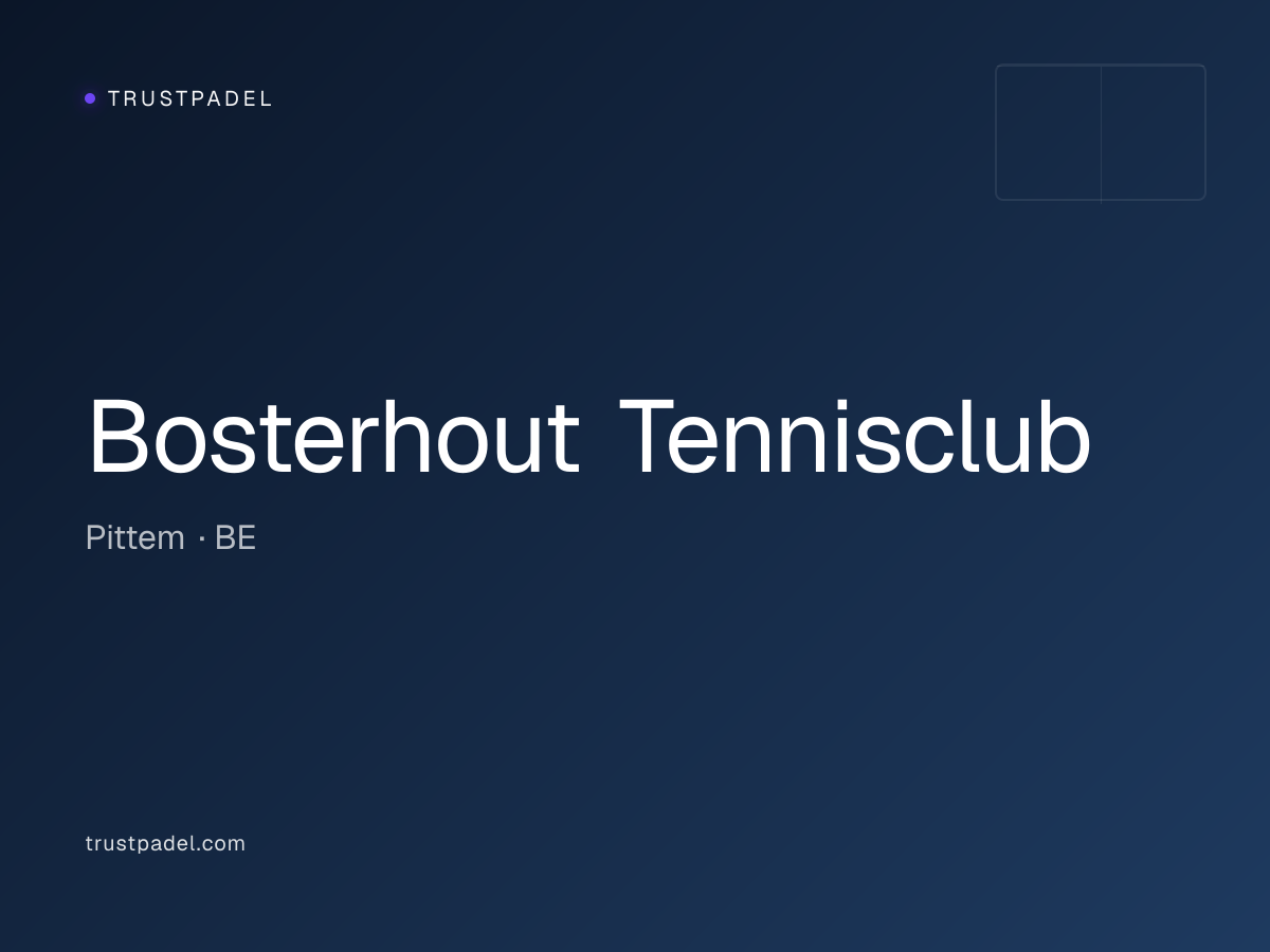 Bosterhout Tennisclub padel club