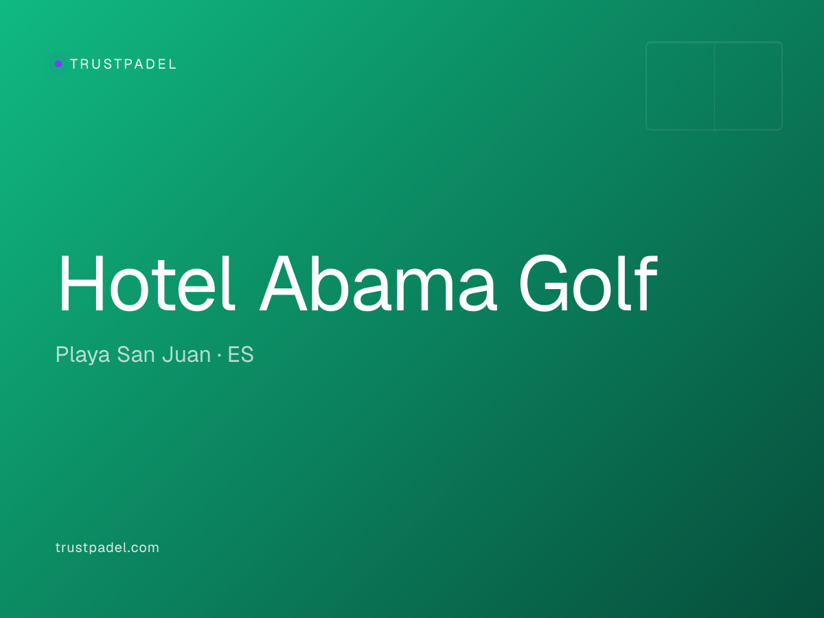 Hotel Abama Golf padel club