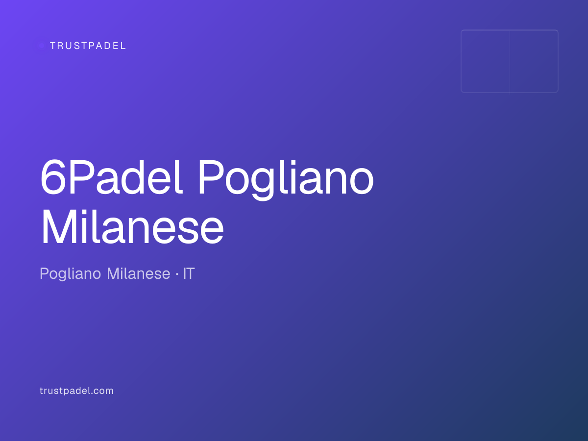 6Padel Pogliano Milanese padel club