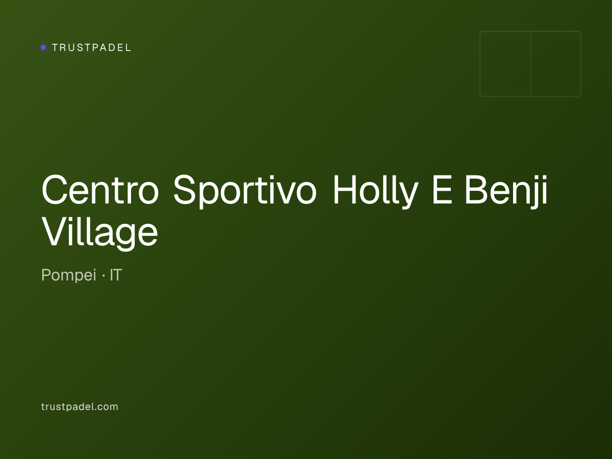Centro Sportivo Holly E Benji Village padel club
