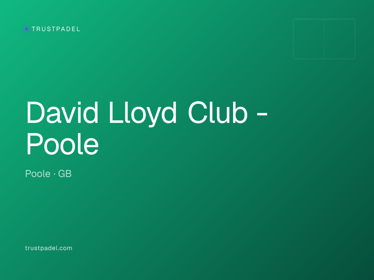 David Lloyd Club - Poole padel club