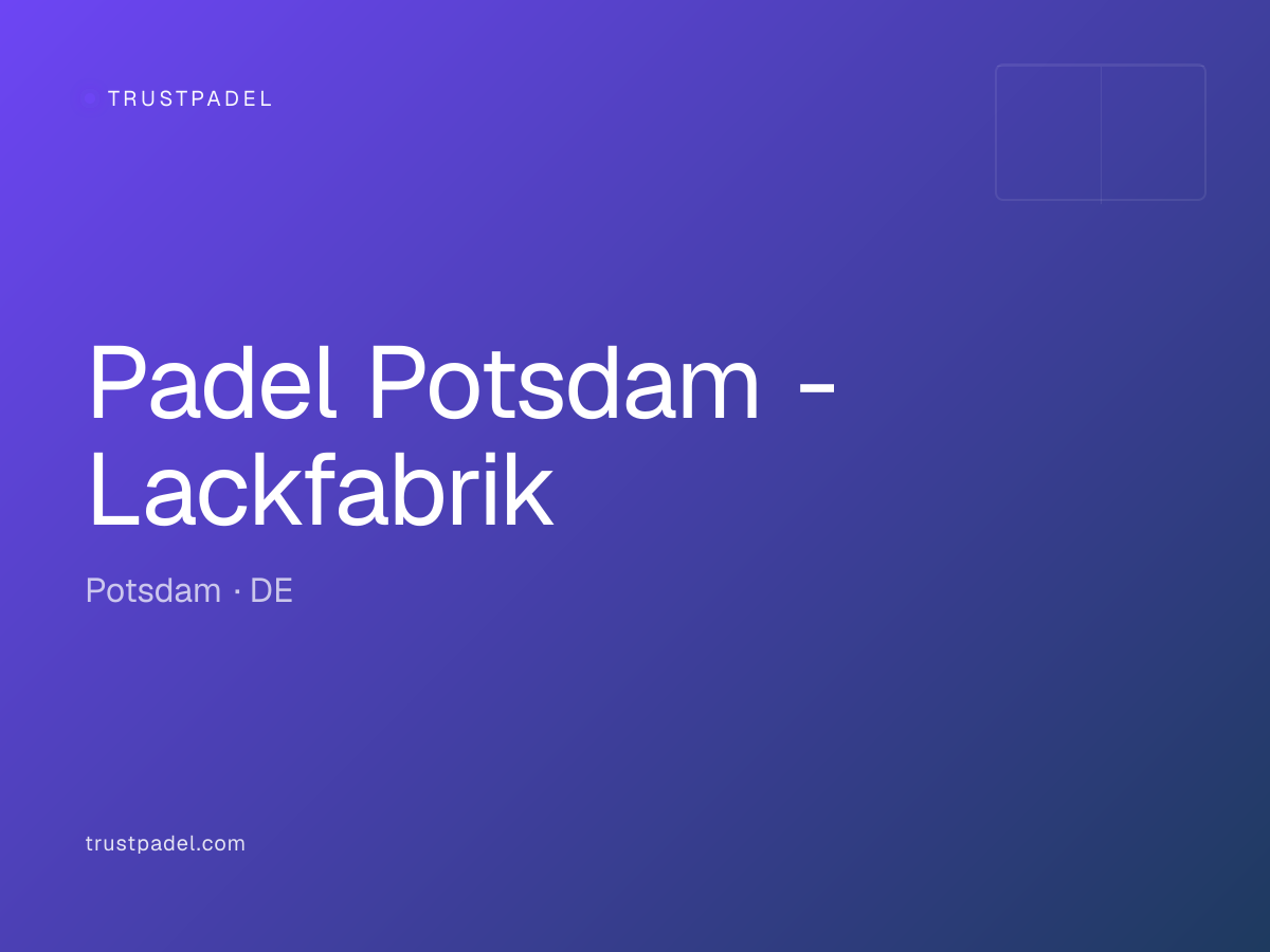 Padel Potsdam - Lackfabrik padel club