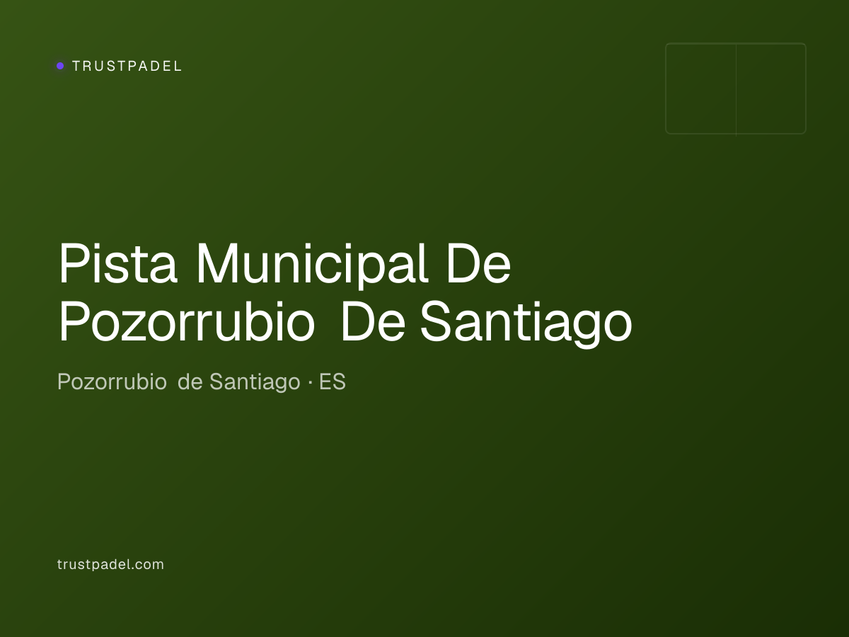 Pista Municipal De Pozorrubio De Santiago padel club