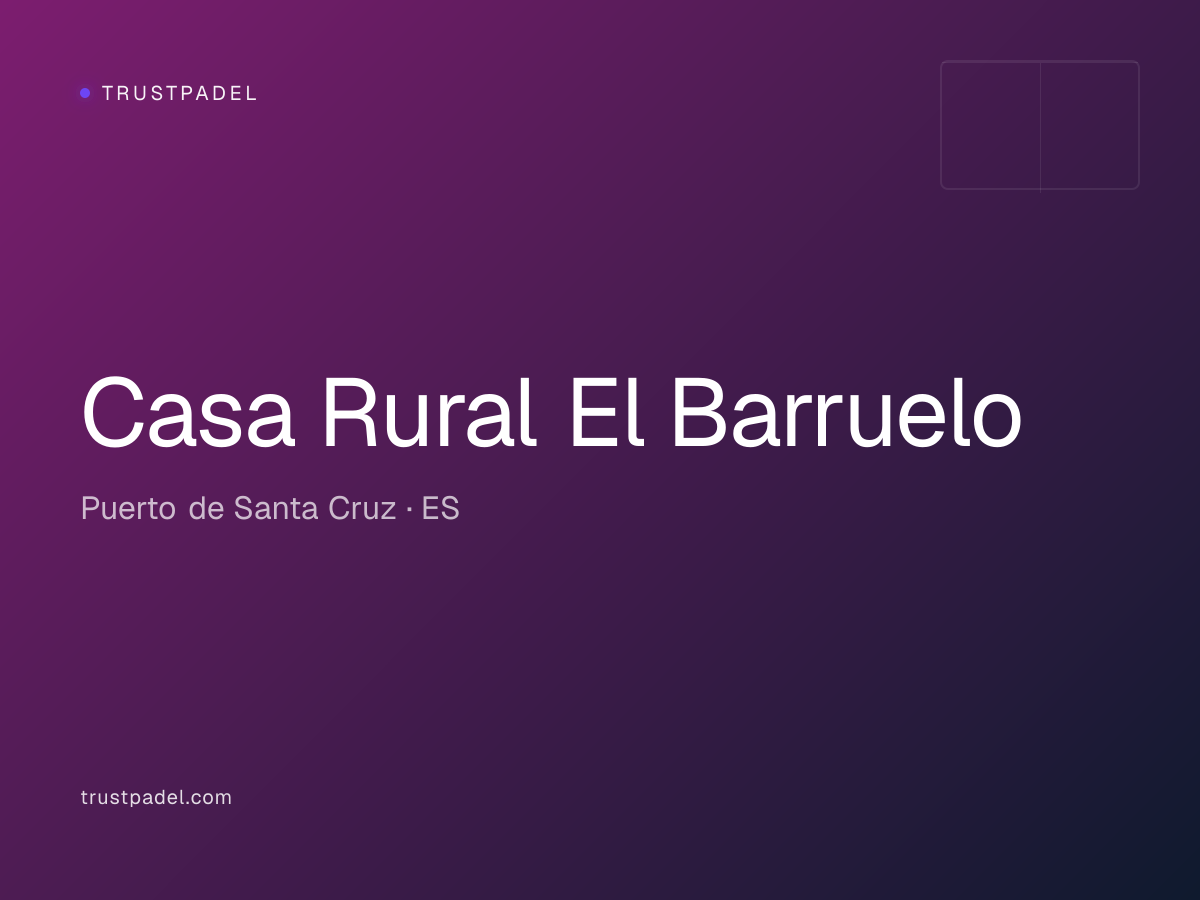 Casa Rural El Barruelo padel club