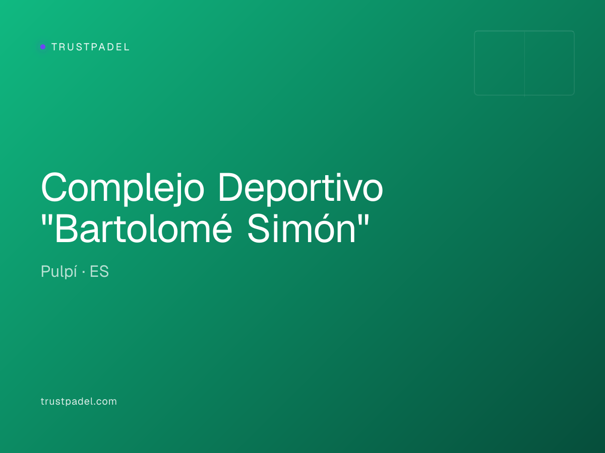 Complejo Deportivo "Bartolomé Simón" padel club