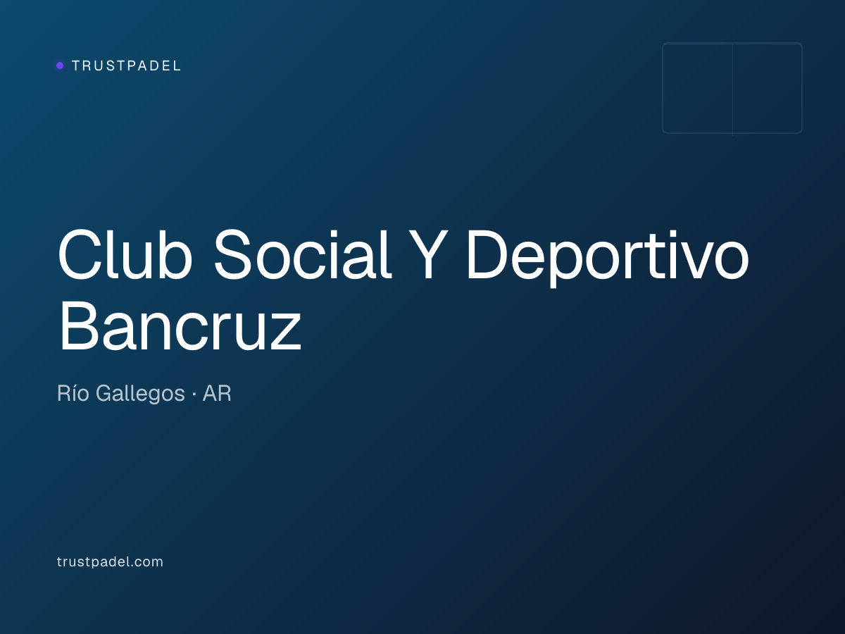 Club Social Y Deportivo Bancruz padel club