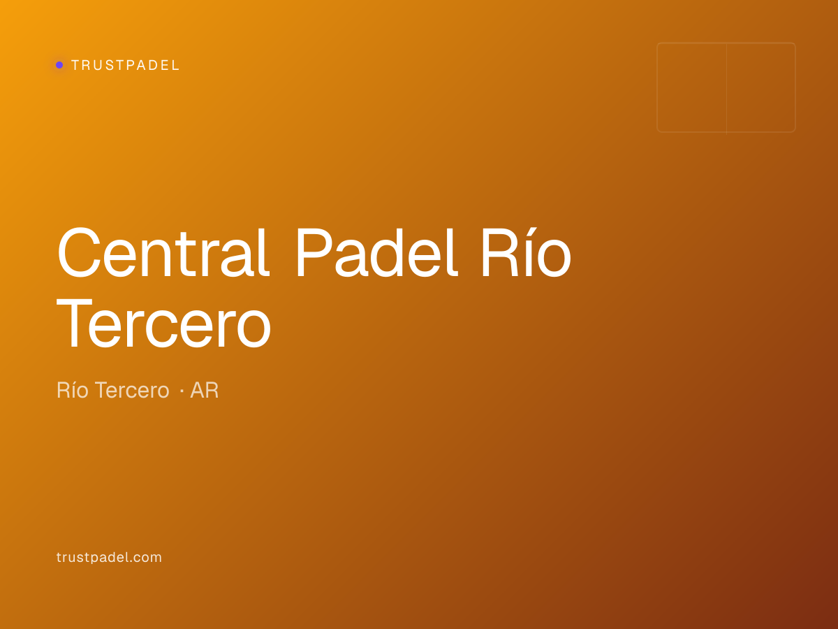 Central Padel Río Tercero padel club