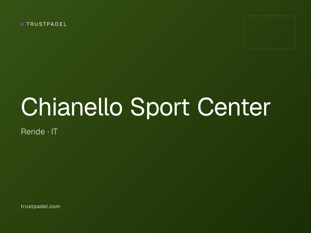 Chianello Sport Center padel club