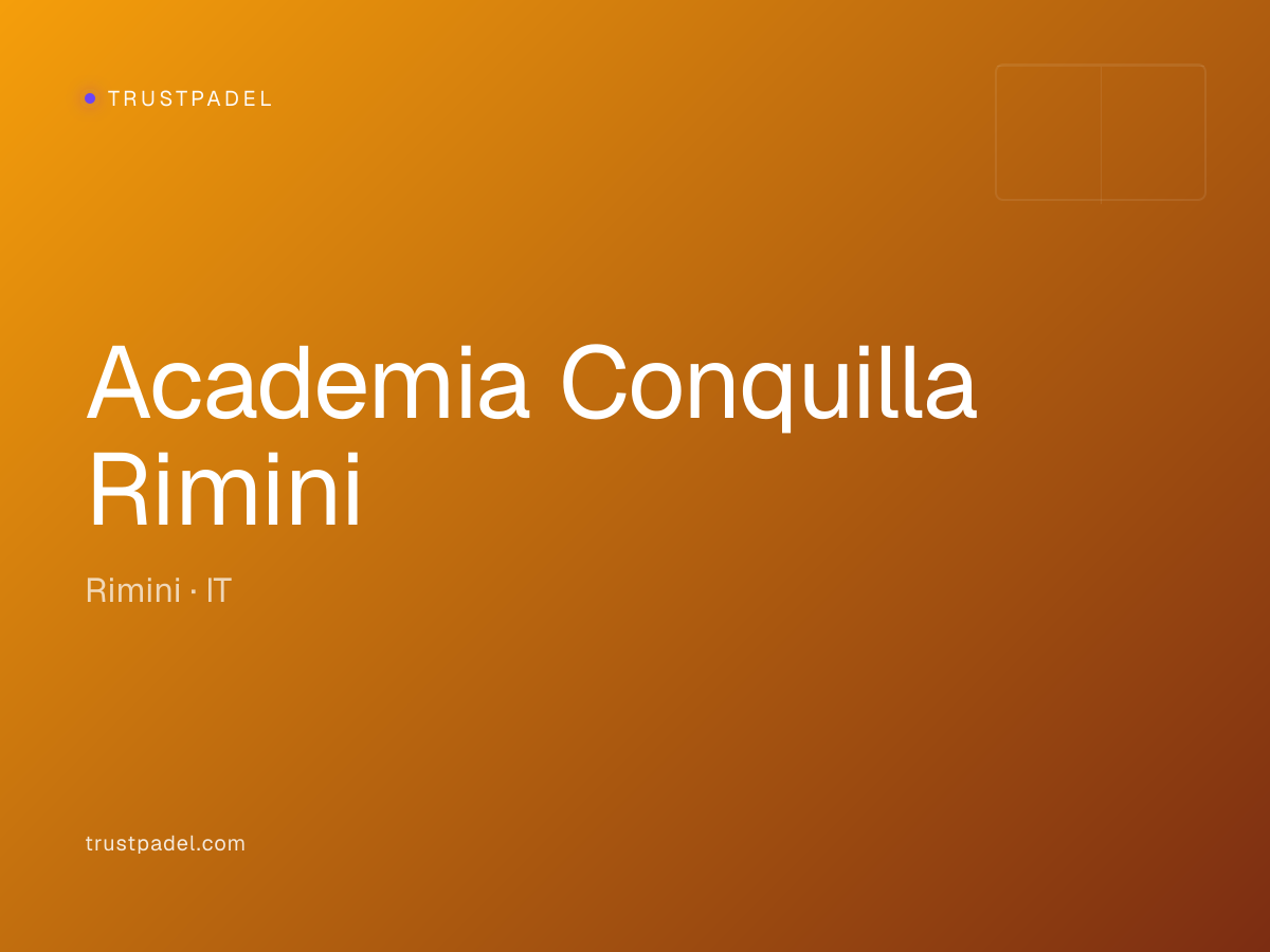 Academia Conquilla Rimini padel club