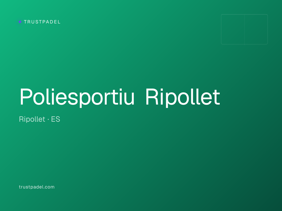 Poliesportiu Ripollet padel club