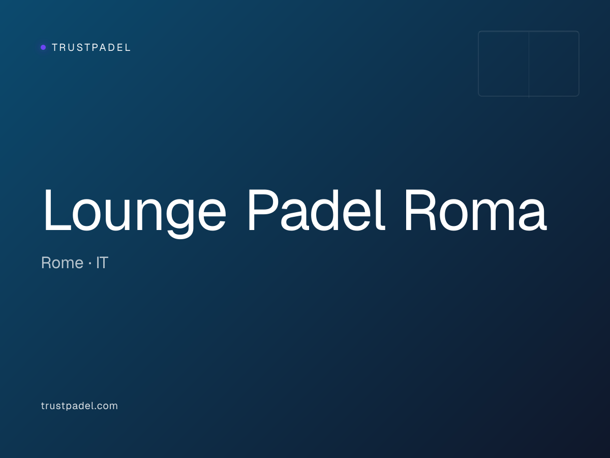 Lounge Padel Roma padel club