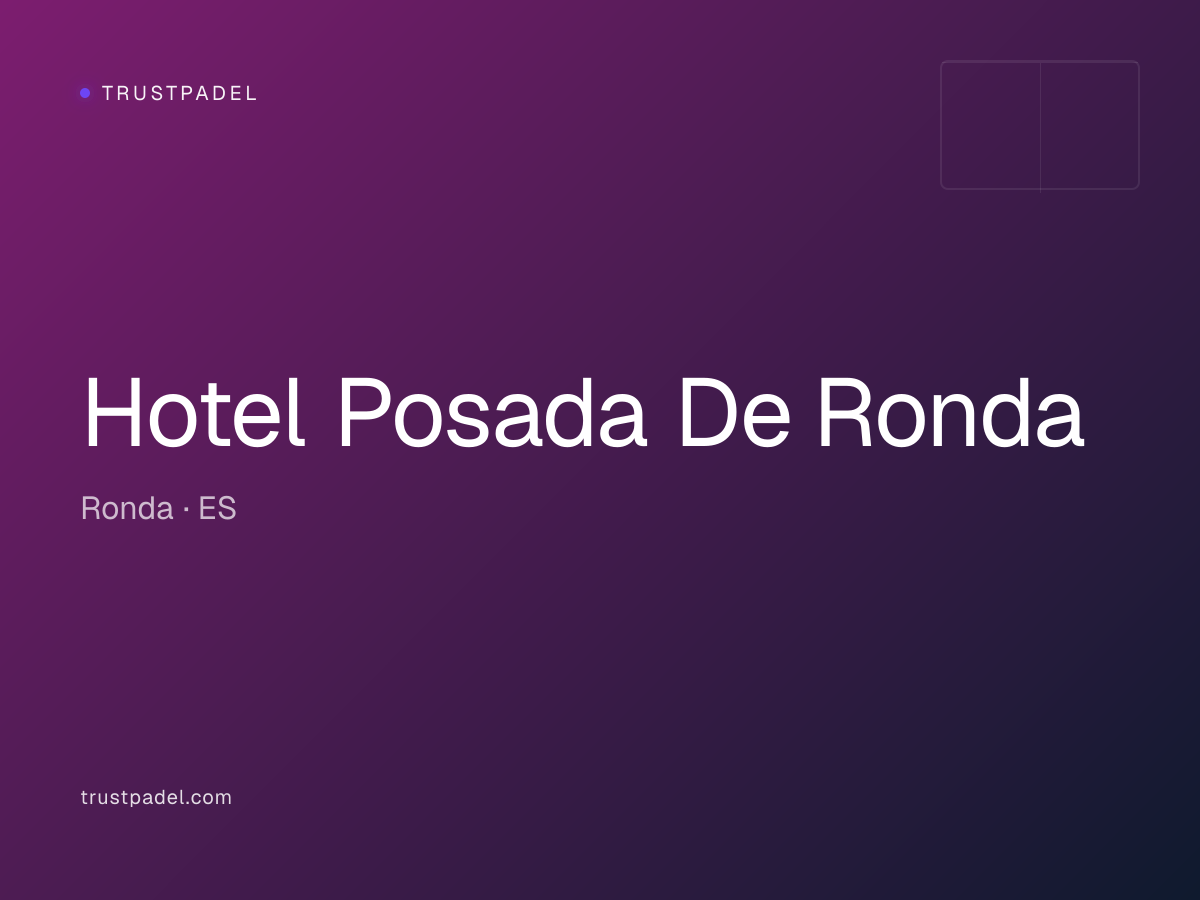 Hotel Posada De Ronda padel club