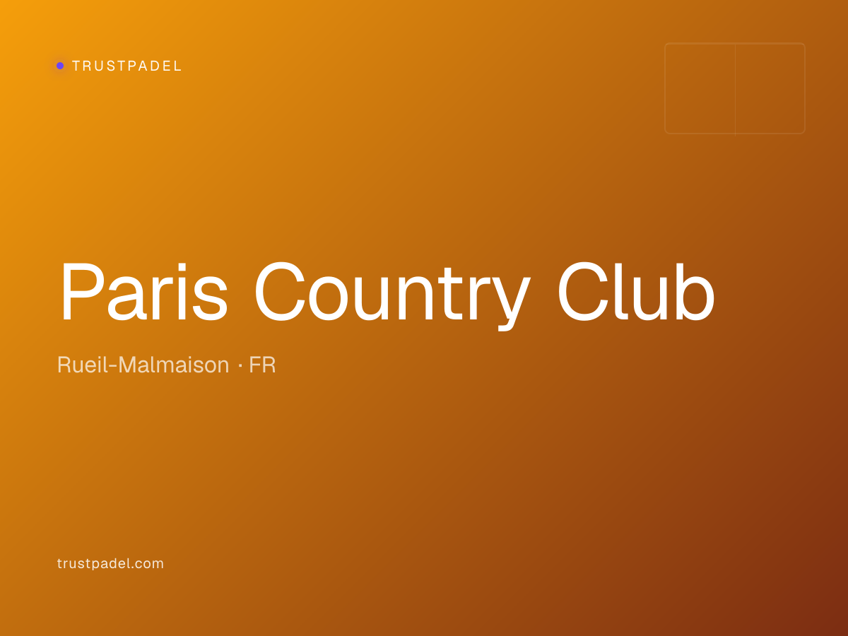 Paris Country Club padel club