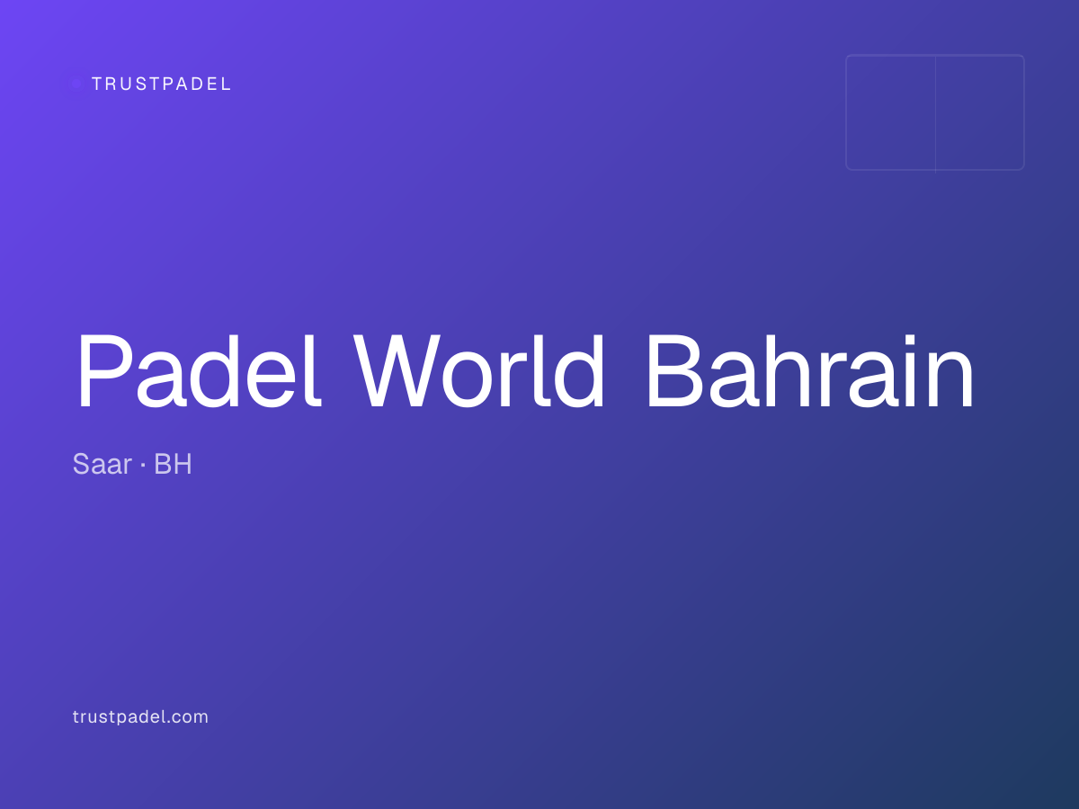 Padel World Bahrain padel club