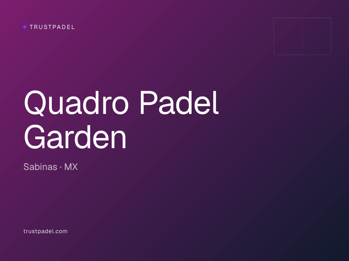 Quadro Padel Garden padel club