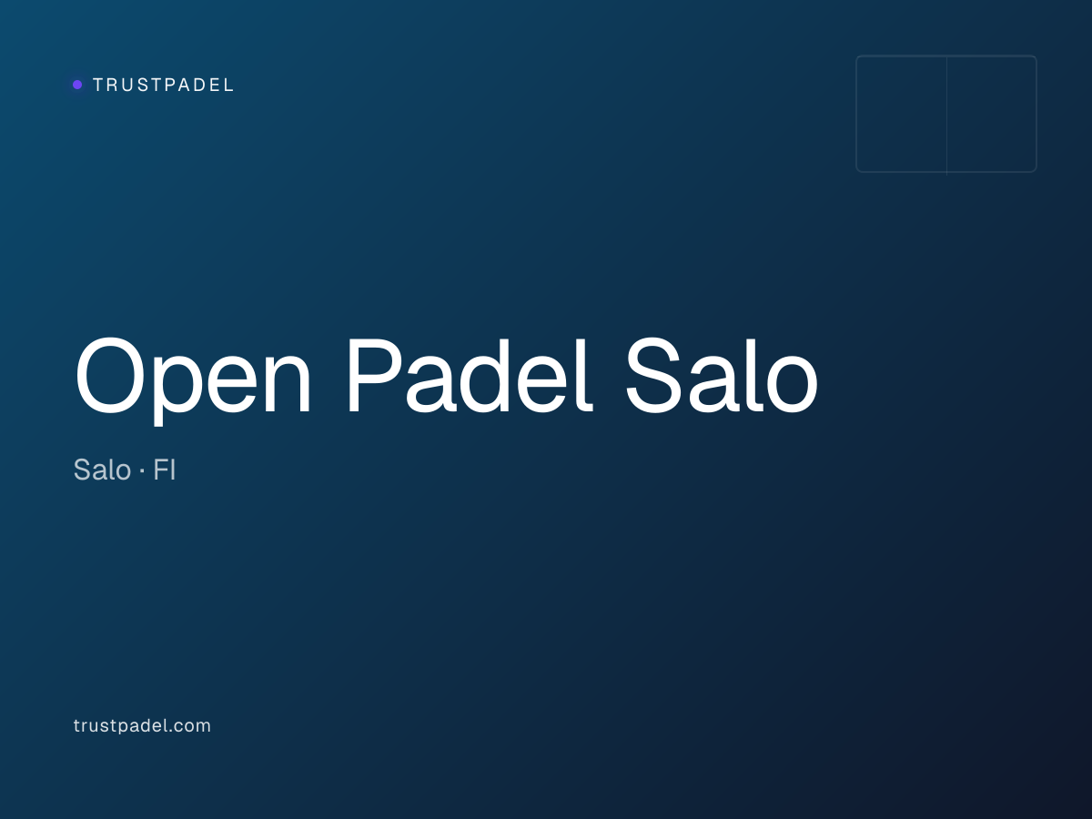 Open Padel Salo padel club
