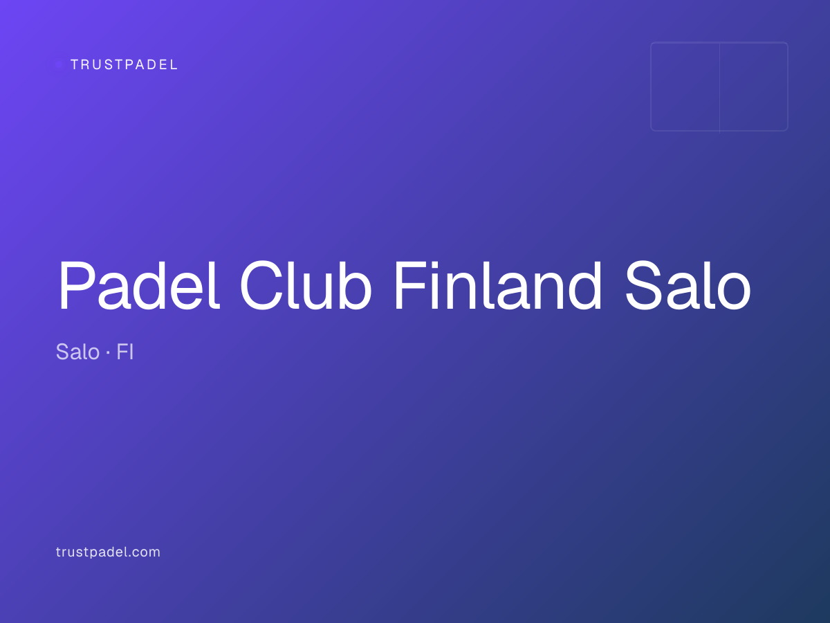 Padel Club Finland Salo padel club