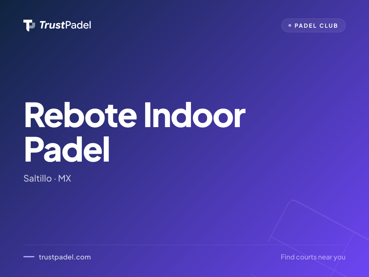 Rebote Indoor Padel padel club