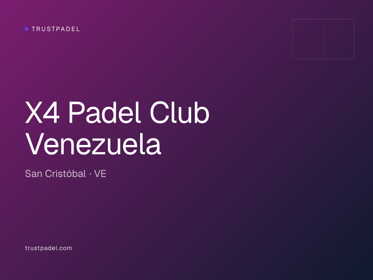 X4 Padel Club Venezuela padel club