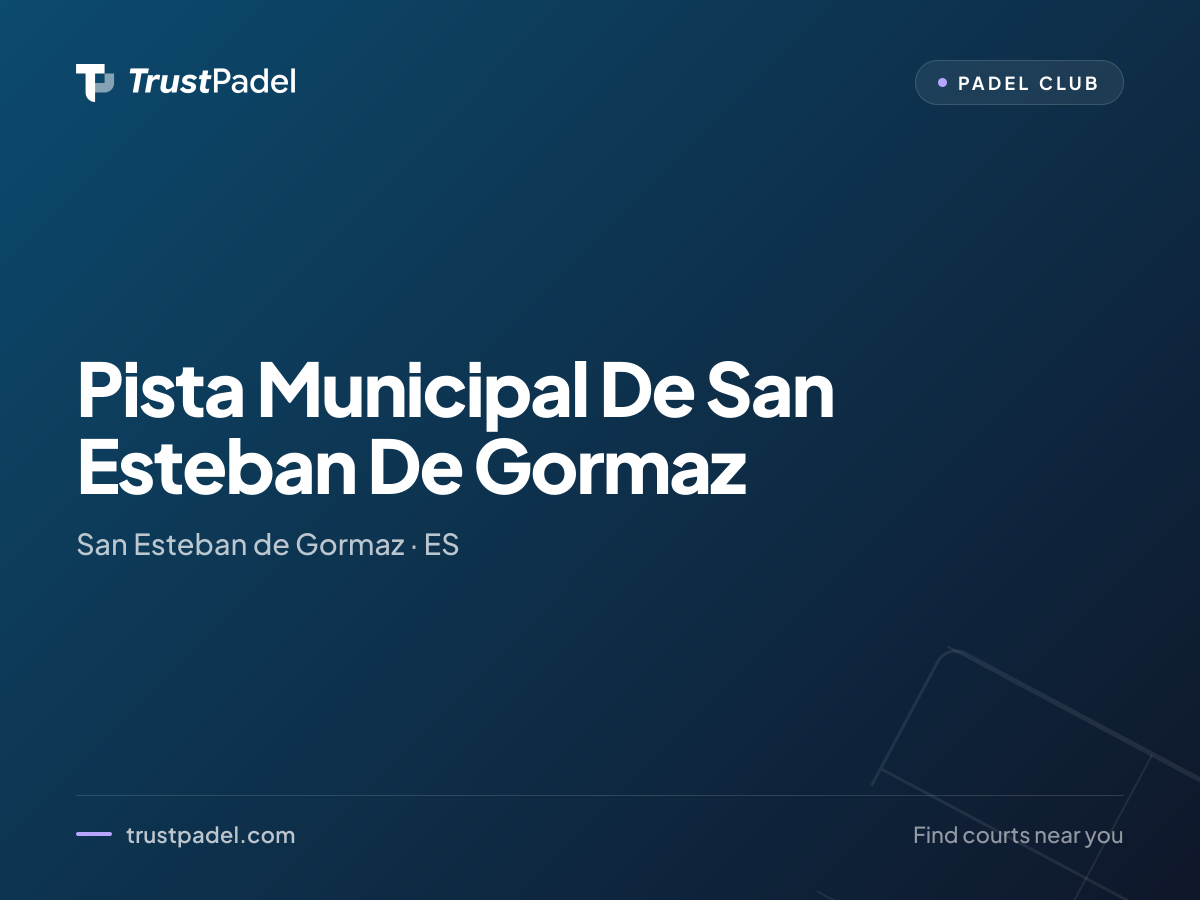 Pista Municipal De San Esteban De Gormaz padel club