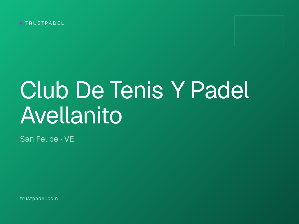 Club De Tenis Y Padel Avellanito padel club