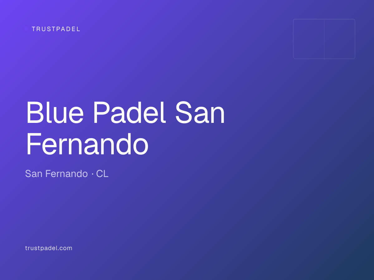 Blue Padel San Fernando padel club