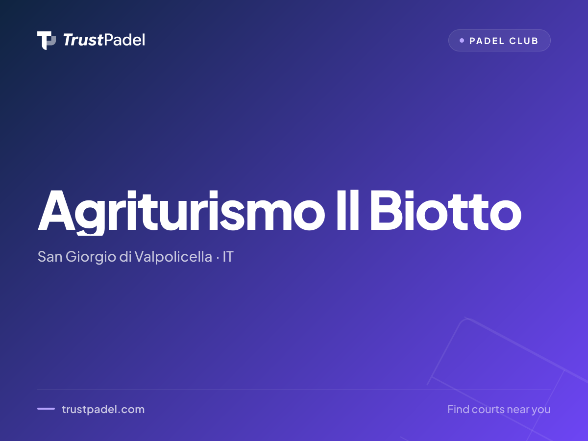 Agriturismo Il Biotto padel club