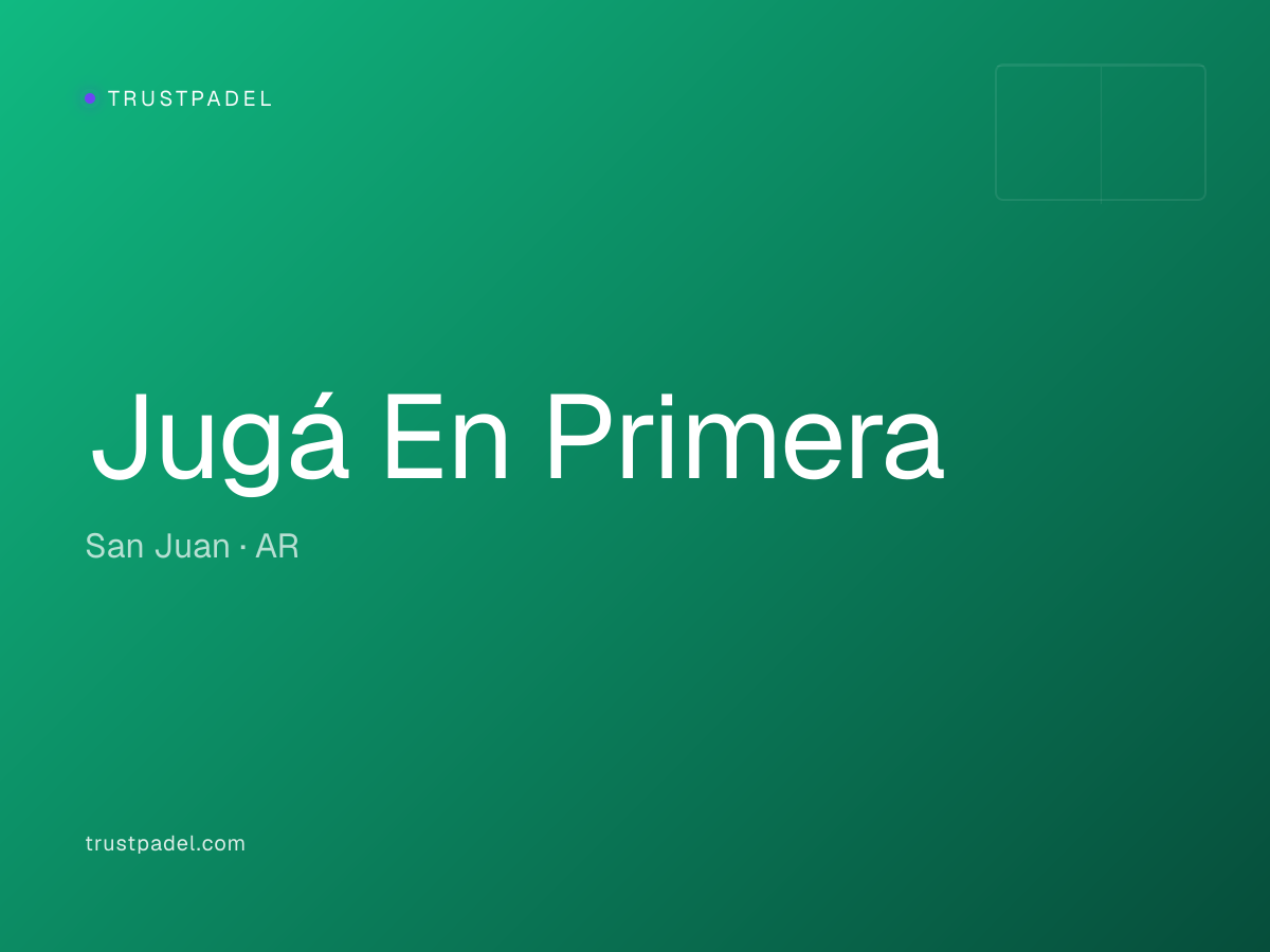 Jugá En Primera padel club