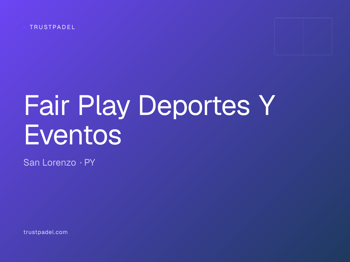 Fair Play Deportes Y Eventos padel club