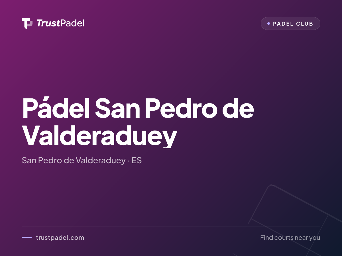 Pádel San Pedro de Valderaduey padel club